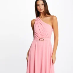 Robe Longue évasée Asymétrique Rose Clair Femme 9 Robe Longue évasée Asymétrique Rose Clair Femme -Morgandetoi Boutique robe longue evasee asymetrique rose clair femme vue5 32536300930360513