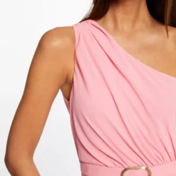 Robe Longue évasée Asymétrique Rose Clair Femme 8 Robe Longue évasée Asymétrique Rose Clair Femme -Morgandetoi Boutique robe longue evasee asymetrique rose clair femme vue6 32536300930360513