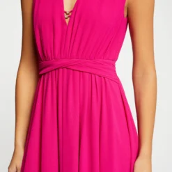 Robe Longue évasée Fendue Rose Fonce Femme 9 Robe Longue évasée Fendue Rose Fonce Femme -Morgandetoi Boutique robe longue evasee fendue rose fonce femme vue4 32536300931710515