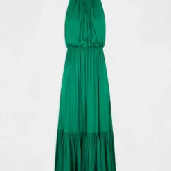 Robe Longue évasée Fluide Vert Femme 9 Robe Longue évasée Fluide Vert Femme -Morgandetoi Boutique robe longue evasee fluide vert femme vue3 32536300901850600