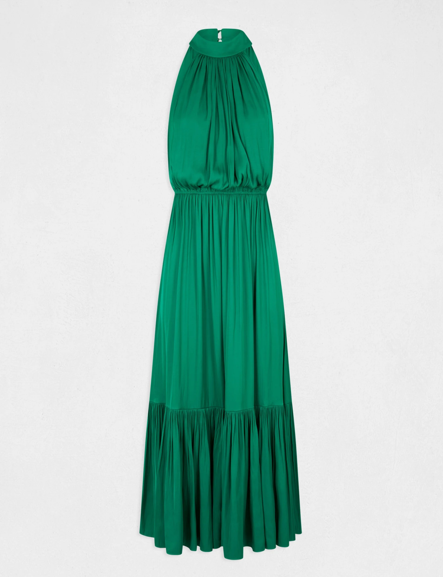 Robe Longue évasée Fluide Vert Femme 5 Robe Longue évasée Fluide Vert Femme – Image 5