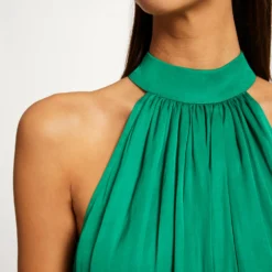 Robe Longue évasée Fluide Vert Femme 7 Robe Longue évasée Fluide Vert Femme -Morgandetoi Boutique robe longue evasee fluide vert femme vue6 32536300901850600