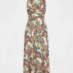 Robe Longue évasée Imprimé Abstrait Multico Femme -Morgandetoi Boutique robe longue evasee imprime abstrait multico femme vue3 32536300942490900