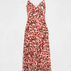 Robe Longue évasée Imprimé Abstrait Rose Femme -Morgandetoi Boutique robe longue evasee imprime abstrait rose femme vue3 32536300931120503