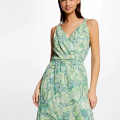 Robe Longue évasée Imprimé Cachemire Multico Femme