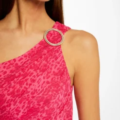 Robe Longue évasée Imprimé Léopard Rose Femme -Morgandetoi Boutique robe longue evasee imprime leopard rose femme vue6 32536300938580503