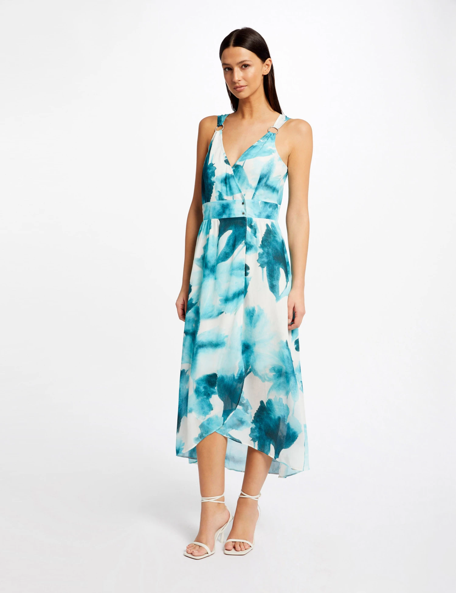 Robe Longue Portefeuille Imprimée Multico Femme 4 Robe Longue Portefeuille Imprimée Multico Femme – Image 4