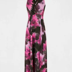 Robe Longue Trapèze Imprimé Abstrait Multico Femme 10 Robe Longue Trapèze Imprimé Abstrait Multico Femme -Morgandetoi Boutique robe longue trapeze imprime abstrait multico femme vue3 32536300933560900