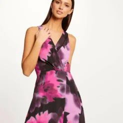 Robe Longue Trapèze Imprimé Abstrait Multico Femme 9 Robe Longue Trapèze Imprimé Abstrait Multico Femme -Morgandetoi Boutique robe longue trapeze imprime abstrait multico femme vue5 32536300933560900