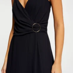 Robe Mi-longue à Fines Bretelles Marine Femme -Morgandetoi Boutique robe mi longue a fines bretelles marine femme vue6 32536300931220301