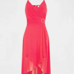 Robe Mi-longue à Fines Bretelles Rose Moyen Femme -Morgandetoi Boutique robe mi longue a fines bretelles rose moyen femme vue3 32536300931220514