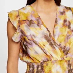 Robe Midi Cintrée Imprimé Abstrait Multico Femme -Morgandetoi Boutique robe midi cintree imprime abstrait multico femme vue6 32536300939270900