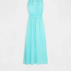 Robe Midi évasée à Encolure Américaine Bleu Clair Femme -Morgandetoi Boutique robe midi evasee a encolure americaine bleu clair femme vue3 32536300906280315