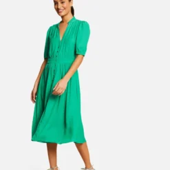 Robe Midi évasée Imprimé Cachemire Vert Moyen Femme -Morgandetoi Boutique robe midi evasee imprime cachemire vert moyen femme vue5 32536300932860608