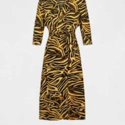 Robe Midi Portefeuille Imprimé Abstrait Multico Femme 8 Robe Midi Portefeuille Imprimé Abstrait Multico Femme -Morgandetoi Boutique robe midi portefeuille imprime abstrait multico femme vue3 32536300901120900