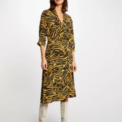 Robe Midi Portefeuille Imprimé Abstrait Multico Femme 7 Robe Midi Portefeuille Imprimé Abstrait Multico Femme -Morgandetoi Boutique robe midi portefeuille imprime abstrait multico femme vue5 32536300901120900