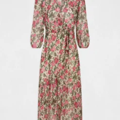 Robe Midi Portefeuille Imprimé Floral Multico Femme -Morgandetoi Boutique robe midi portefeuille imprime floral multico femme vue3 32536300946610900