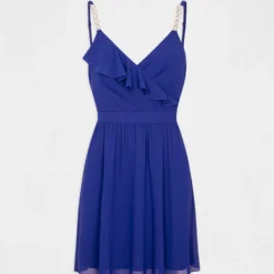 Robe Patineuse Avec Col Cache-coeur Bleu Electrique Femme 10 Robe Patineuse Avec Col Cache-coeur Bleu Electrique Femme -Morgandetoi Boutique robe patineuse avec col cache coeur bleu electrique femme vue3 32536300931690314