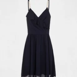 Robe Patineuse Avec Col Cache-coeur Marine Femme 9 Robe Patineuse Avec Col Cache-coeur Marine Femme -Morgandetoi Boutique robe patineuse avec col cache coeur marine femme vue3 32536300931690301