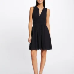 Robe Patineuse Avec Détail Chaîne Marine Femme -Morgandetoi Boutique robe patineuse avec detail chaine marine femme vue5 32536300938690301