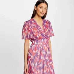 Robe Patineuse Imprimé Abstrait Multico Femme