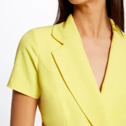 Robe Portefeuille Avec Ouvertures Jaune Femme -Morgandetoi Boutique robe portefeuille avec ouvertures jaune femme vue4 32536300947220400