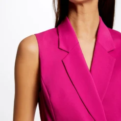 Robe Portefeuille Ceinturée Sans Manches Framboise Femme 9 Robe Portefeuille Ceinturée Sans Manches Framboise Femme -Morgandetoi Boutique robe portefeuille ceinturee sans manches framboise femme vue4 32536300948860502