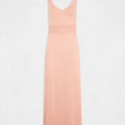 Robe Pull Longue Ajustée à Bretelles Rose Moyen Femme 9 Robe Pull Longue Ajustée à Bretelles Rose Moyen Femme -Morgandetoi Boutique robe pull longue ajustee a bretelles rose moyen femme vue3 32536300938450514