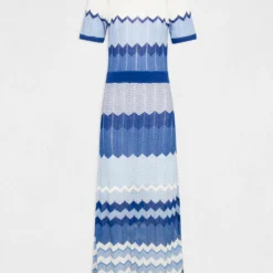 Robe Pull Longue Droite Imprimé Chevron Bleu Moyen Femme 8 Robe Pull Longue Droite Imprimé Chevron Bleu Moyen Femme -Morgandetoi Boutique robe pull longue droite imprime chevron bleu moyen femme vue3 32536300931240316