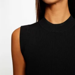 Robe Pull Midi Ajustée Dos Dentelle Noir Femme -Morgandetoi Boutique robe pull midi ajustee dos dentelle noir femme vue4 32536300950060100