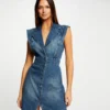 Robe Sans Manches Ceintrée Jean Stone Femme