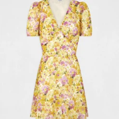 Robe Trapèze à Volants Imprimé Floral Multico Femme -Morgandetoi Boutique robe trapeze a volants imprime floral multico femme vue3 32536300947200900