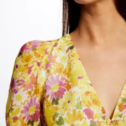 Robe Trapèze à Volants Imprimé Floral Multico Femme -Morgandetoi Boutique robe trapeze a volants imprime floral multico femme vue4 32536300947200900