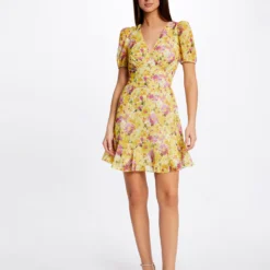 Robe Trapèze à Volants Imprimé Floral Multico Femme -Morgandetoi Boutique robe trapeze a volants imprime floral multico femme vue5 32536300947200900