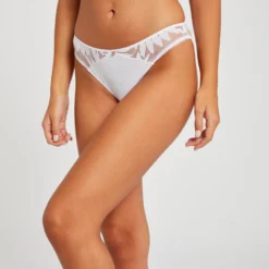 Slip En Dentelle Blanc Femme