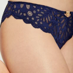 Slip En Dentelle Marine Femme -Morgandetoi Boutique slip en dentelle marine femme vue4 32536300954830301