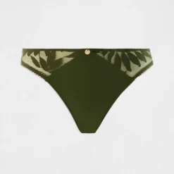 Slip En Dentelle Vert Kaki Femme -Morgandetoi Boutique slip en dentelle vert kaki femme vue3 32536300958680603