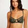 Soutien-gorge Armatures Vert Kaki Femme