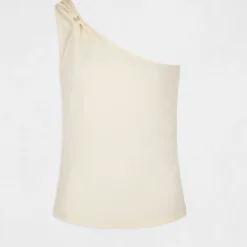 T-shirt à Manches Asymétriques Ecru Moyen Femme -Morgandetoi Boutique t shirt a manches asymetriques ecru moyen femme vue3 32536300939150213