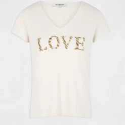 T-shirt à Manches Courtes Ivoire Femme -Morgandetoi Boutique t shirt a manches courtes ivoire femme vue3 32536300931020203
