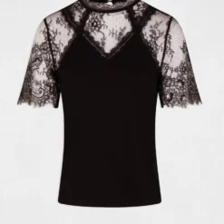 T-shirt à Manches Courtes Noir Femme -Morgandetoi Boutique t shirt a manches courtes noir femme vue3 32536300939100100