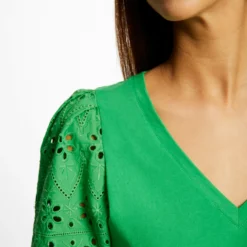 T-shirt à Manches Courtes Vert Femme -Morgandetoi Boutique t shirt a manches courtes vert femme vue4 32536300939250600