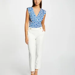 T-shirt Imprimé Géométrique Bleu Electrique Femme 7 T-shirt Imprimé Géométrique Bleu Electrique Femme -Morgandetoi Boutique t shirt imprime geometrique bleu electrique femme vue5 32536300962710314