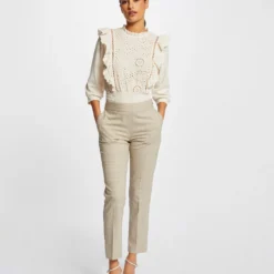 T-shirt Manches 3/4 Avec Broderie Ivoire Femme 7 T-shirt Manches 3/4 Avec Broderie Ivoire Femme -Morgandetoi Boutique t shirt manches 34 avec broderie ivoire femme vue5 32536300928550203