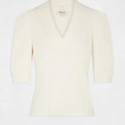 T-shirt Manches 3/4 Ballons Ecru Moyen Femme -Morgandetoi Boutique t shirt manches 34 ballons ecru moyen femme vue3 32536300941730213