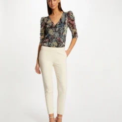 T-shirt Manches 3/4 Imprimé Abstrait Multico Femme -Morgandetoi Boutique t shirt manches 34 imprime abstrait multico femme vue5 32536300945960900