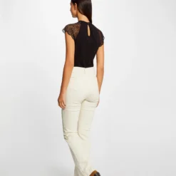 T-shirt Manches Courtes à Dentelle Noir Femme 6 T-shirt Manches Courtes à Dentelle Noir Femme -Morgandetoi Boutique t shirt manches courtes a dentelle noir femme vue2 32536300949200100