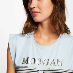 T-shirt Manches Courtes à Inscription Ciel Femme 9 T-shirt Manches Courtes à Inscription Ciel Femme -Morgandetoi Boutique t shirt manches courtes a inscription ciel femme vue4 32536300883890302