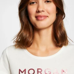 T-shirt Manches Courtes à Inscription Corail Femme -Morgandetoi Boutique t shirt manches courtes a inscription corail femme vue4 32536300887620706