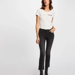 T-shirt Manches Courtes à Inscription Corail Femme -Morgandetoi Boutique t shirt manches courtes a inscription corail femme vue5 32536300887620706